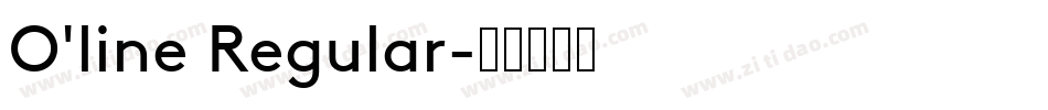 O'line Regular字体转换